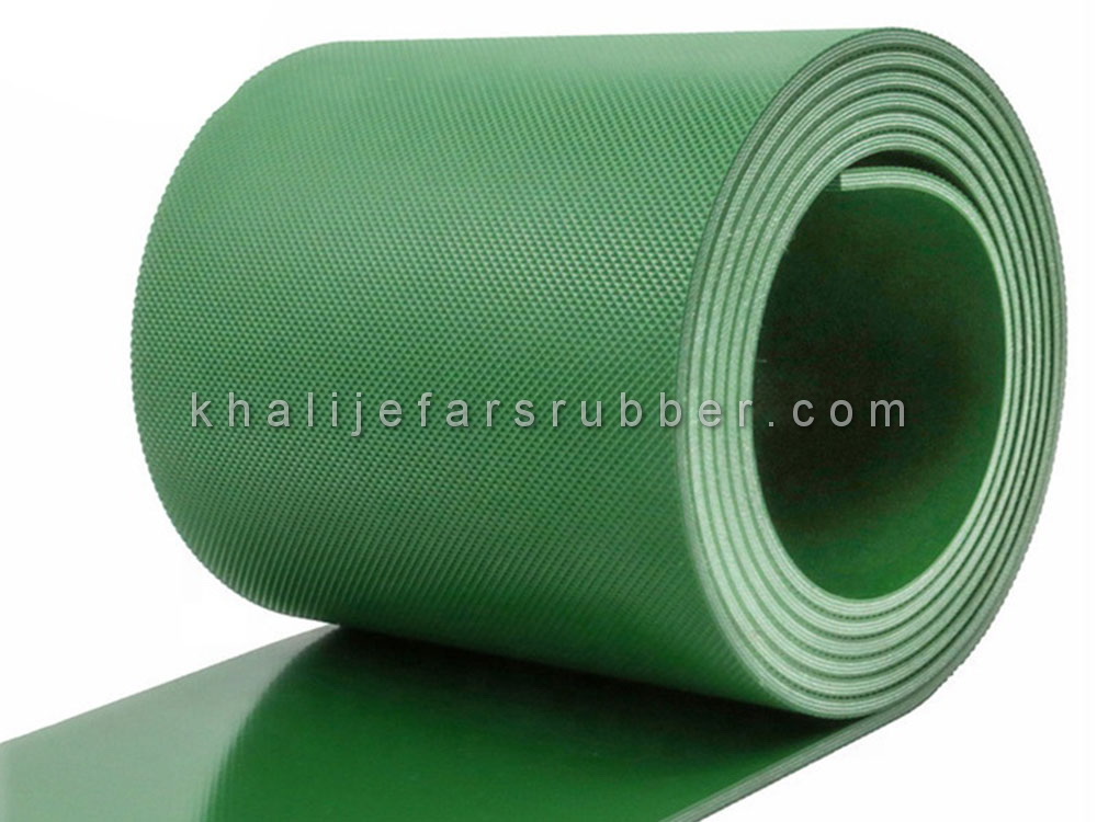 تسمه نقاله پی وی سی PVC | صنایع لاستیکی خلیج فارس | تولید قطعات لاستیکی