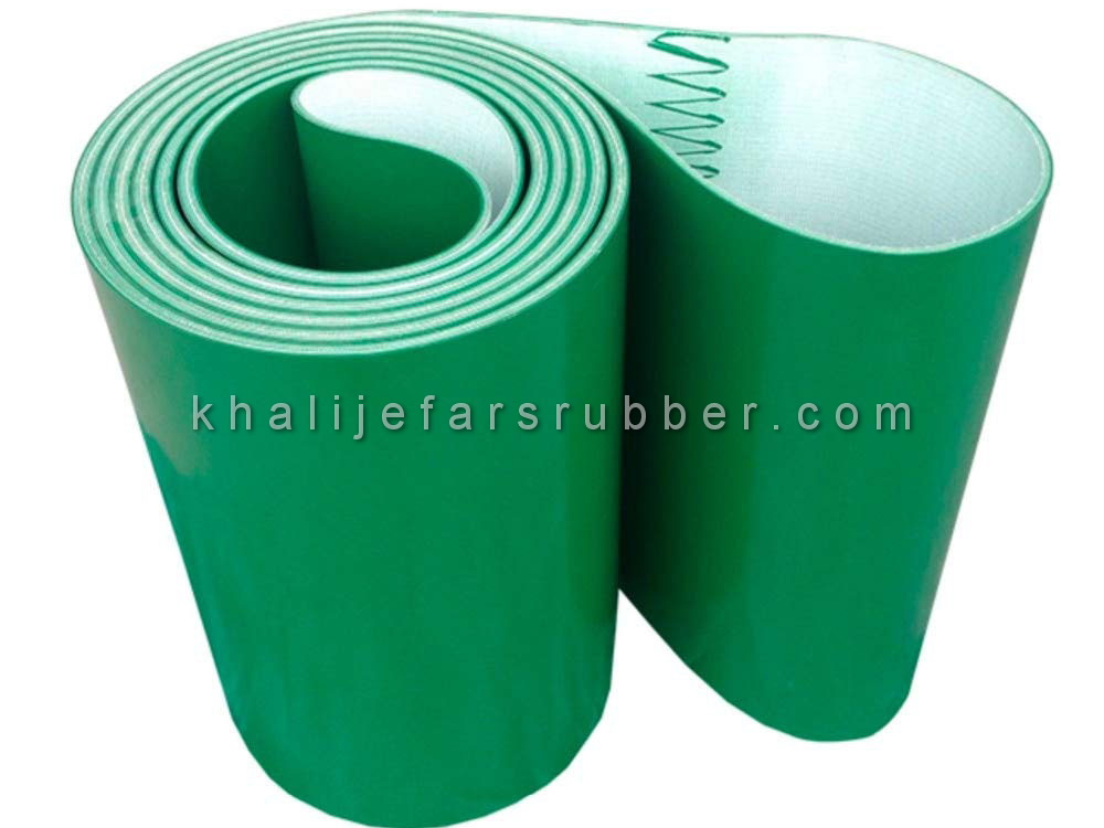تسمه نقاله پی وی سی PVC | صنایع لاستیکی خلیج فارس | تولید قطعات لاستیکی
